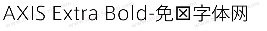 AXIS Extra Bold字体转换